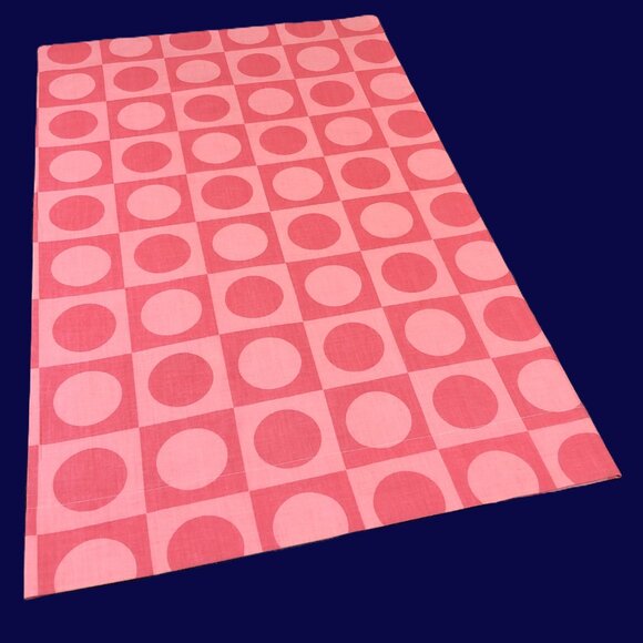 Vintage 70s Truprest CONCORD BLOCK Pink Pillowcase SINGLE: Mod Geometric Pattern - Picture 2 of 11